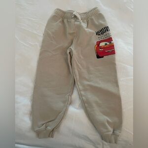 Kids Beige Cars Sweatpants